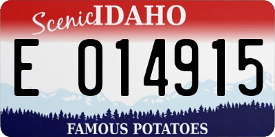 ID license plate E014915