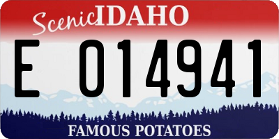 ID license plate E014941
