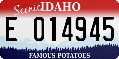 ID license plate E014945