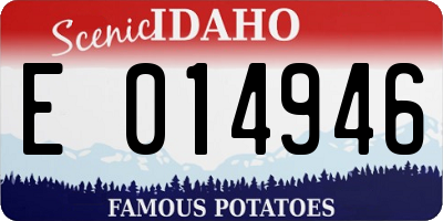 ID license plate E014946