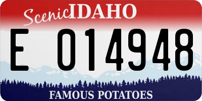 ID license plate E014948