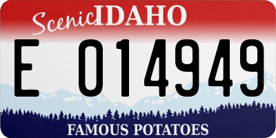 ID license plate E014949