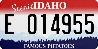 ID license plate E014955