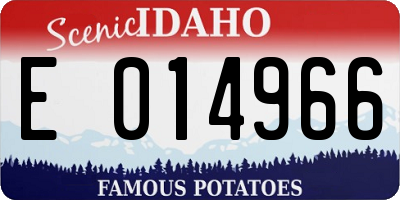 ID license plate E014966