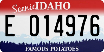 ID license plate E014976