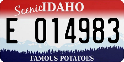 ID license plate E014983