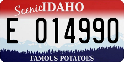 ID license plate E014990