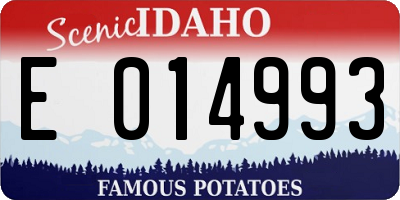 ID license plate E014993