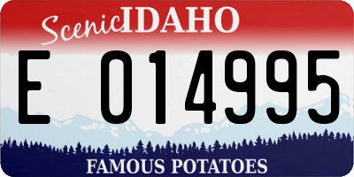 ID license plate E014995