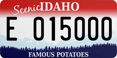 ID license plate E015000