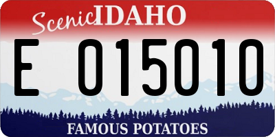 ID license plate E015010