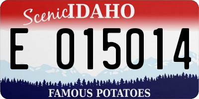 ID license plate E015014