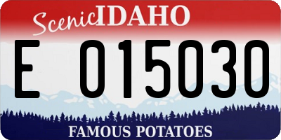 ID license plate E015030