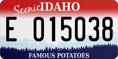 ID license plate E015038
