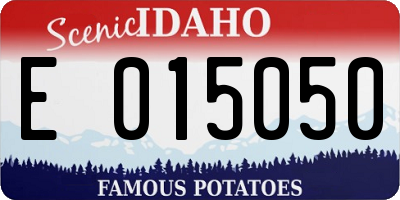 ID license plate E015050
