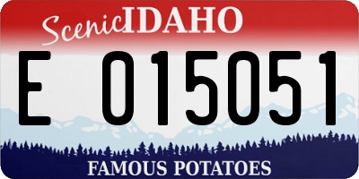 ID license plate E015051