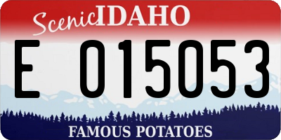 ID license plate E015053