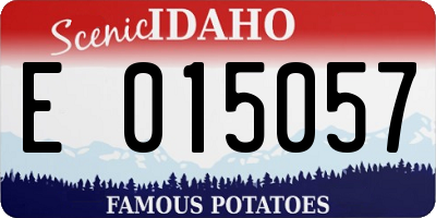 ID license plate E015057