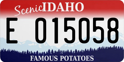 ID license plate E015058