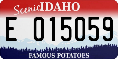 ID license plate E015059