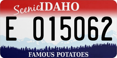ID license plate E015062