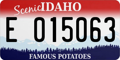 ID license plate E015063