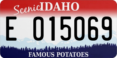 ID license plate E015069