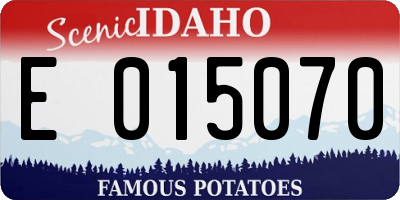 ID license plate E015070