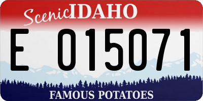 ID license plate E015071