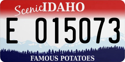ID license plate E015073