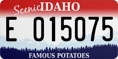 ID license plate E015075