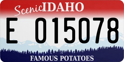 ID license plate E015078