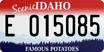 ID license plate E015085