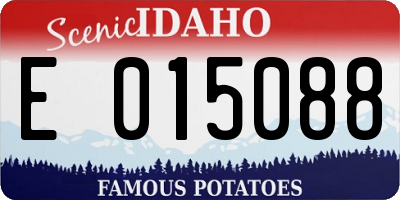 ID license plate E015088