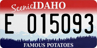 ID license plate E015093