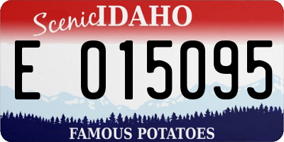 ID license plate E015095
