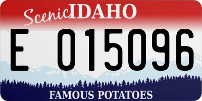 ID license plate E015096