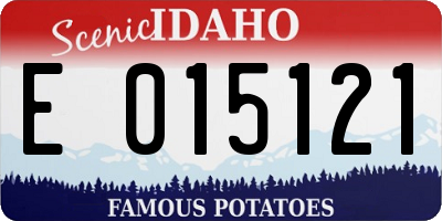 ID license plate E015121