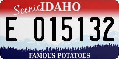 ID license plate E015132