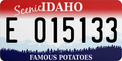 ID license plate E015133