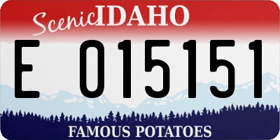 ID license plate E015151