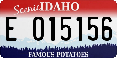ID license plate E015156