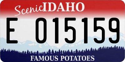 ID license plate E015159