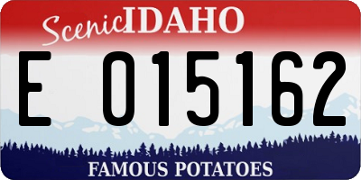 ID license plate E015162