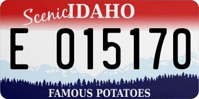 ID license plate E015170