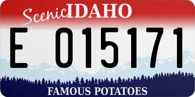 ID license plate E015171