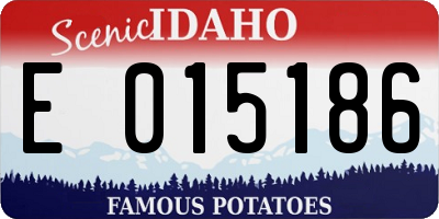 ID license plate E015186