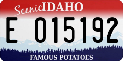 ID license plate E015192