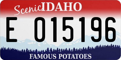 ID license plate E015196