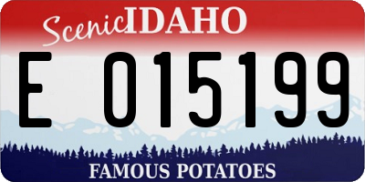 ID license plate E015199